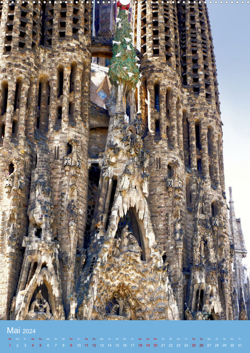 Sagrada Família - Le chef-d'œuvre inachevé de Gaudí (Calvendo Premium Wall Calendar 2024) 