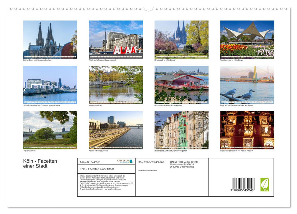 Cologne - Facets of a City (CALVENDO Premium Wall Calendar 2024) 