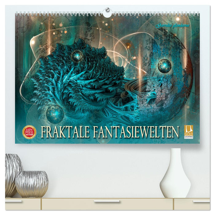 Fraktale Fantasiewelten (CALVENDO Premium Wandkalender 2024)