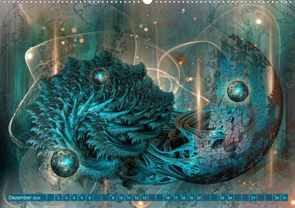 Fractal fantasy worlds (CALVENDO Premium Wall Calendar 2024) 