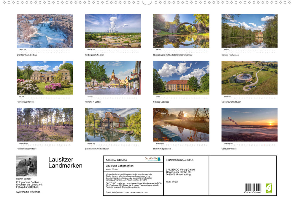 Lusatia - Landmarks of Lower and Upper Lusatia (CALVENDO wall calendar 2024) 