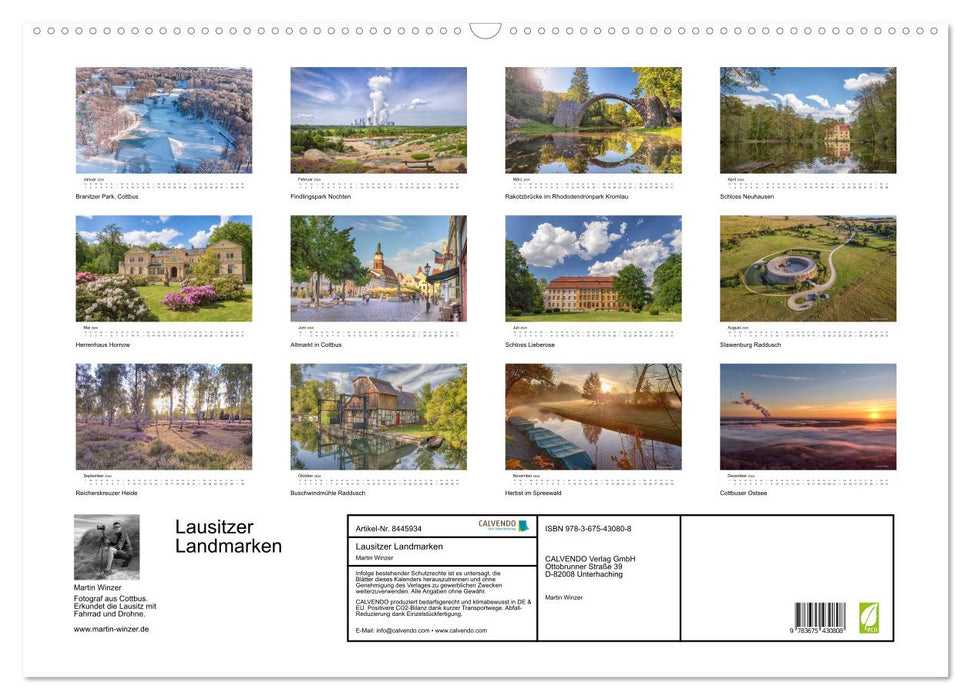 Die Lausitz - Landmarken der Nieder- und Oberlausitz (CALVENDO Wandkalender 2024)