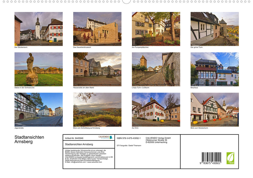 Stadtansichten Arnsberg (CALVENDO Premium Wandkalender 2024)