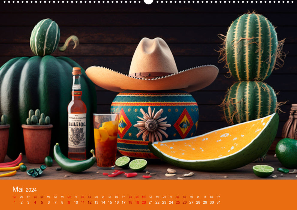 Colors of Mexico: A colorful journey through the seasons (CALVENDO wall calendar 2024) 