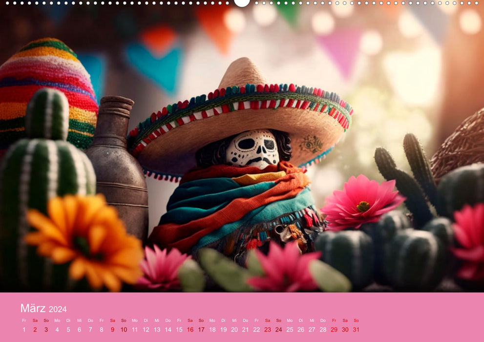 Colors of Mexico: A colorful journey through the seasons (CALVENDO Premium Wall Calendar 2024) 