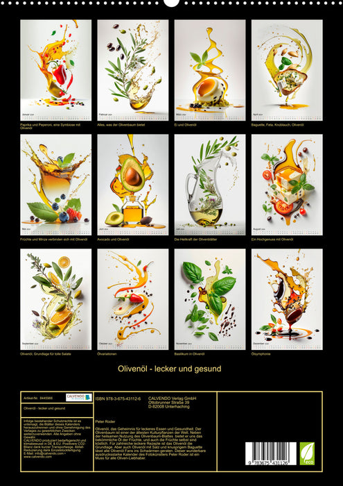 Olive oil delicious and healthy (CALVENDO Premium Wall Calendar 2024) 
