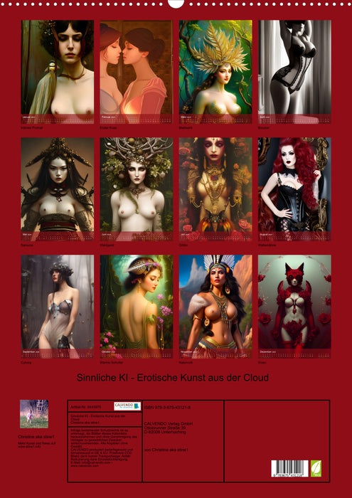 Sensual AI - Erotic art from the cloud (CALVENDO wall calendar 2024) 