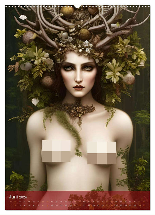 Sinnliche KI - Erotische Kunst aus der Cloud (CALVENDO Premium Wandkalender 2024)