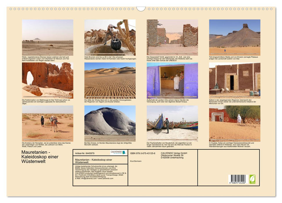 Mauretanien - Kaleidoskop einer Wüstenwelt (CALVENDO Wandkalender 2024)