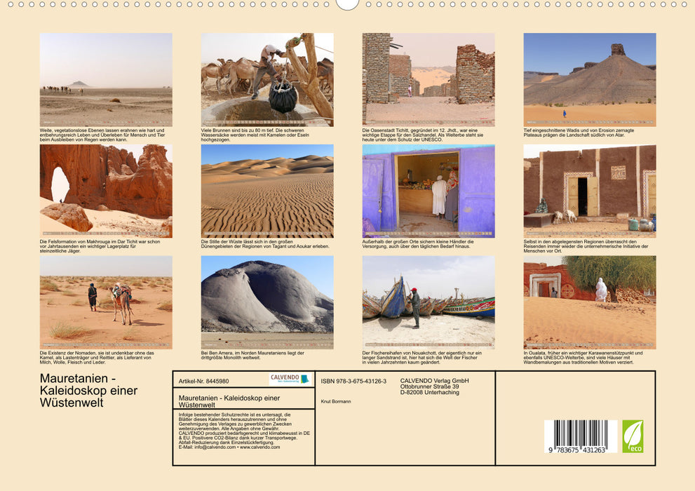 Mauritania - Kaleidoscope of a desert world (CALVENDO Premium Wall Calendar 2024) 