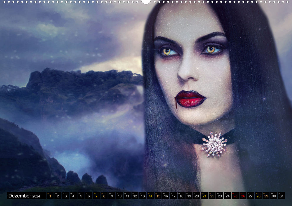 Vampire Creatures of Darkness (CALVENDO Wall Calendar 2024) 