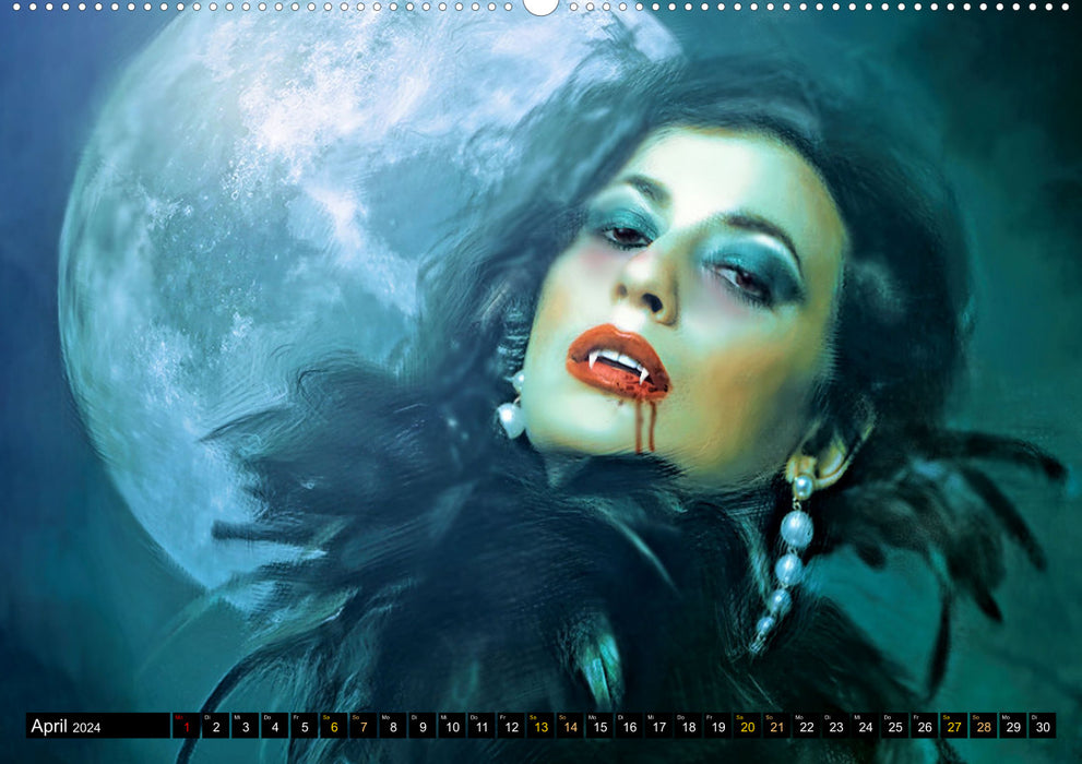 Vampires Creatures of Darkness (CALVENDO Premium Wall Calendar 2024) 