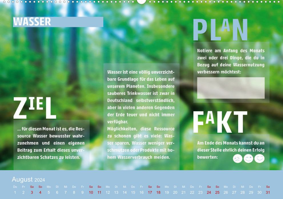 Environmental Protection. Do not talk. Make! (CALVENDO Premium Wall Calendar 2024) 