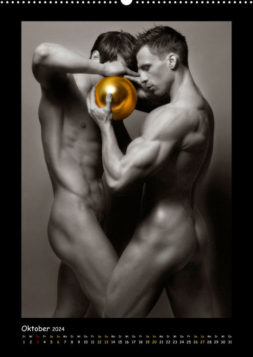 Golden Ball male nudes exquisite (CALVENDO wall calendar 2024) 