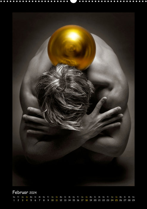 Golden Ball male nudes exquisite (CALVENDO wall calendar 2024) 