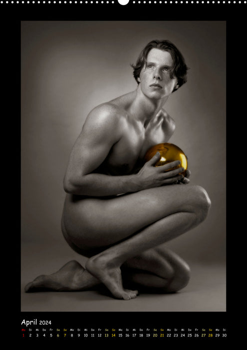 Golden Ball male nudes exquisite (CALVENDO wall calendar 2024) 
