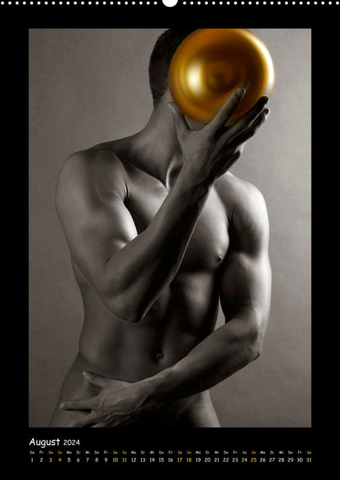 Golden Ball male nudes exquisite (CALVENDO wall calendar 2024) 