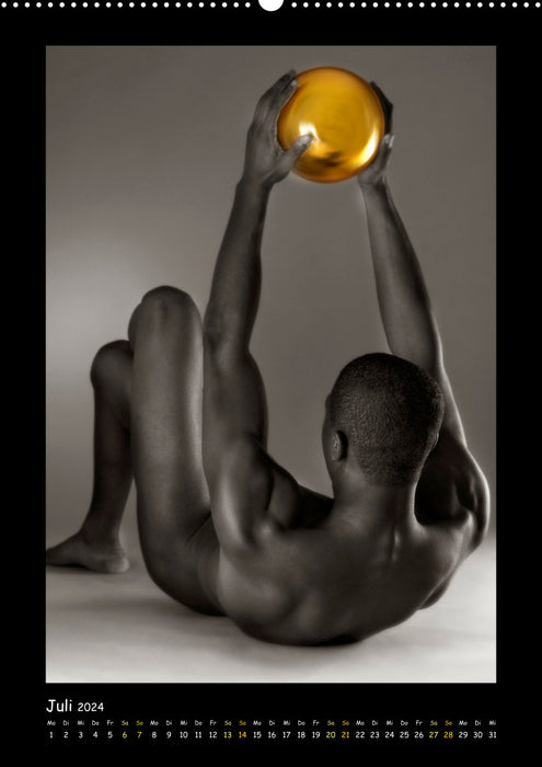 Golden Ball male nudes exquisite (CALVENDO Premium Wall Calendar 2024) 