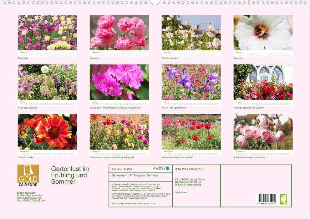 Gardening in spring and summer (CALVENDO wall calendar 2024) 