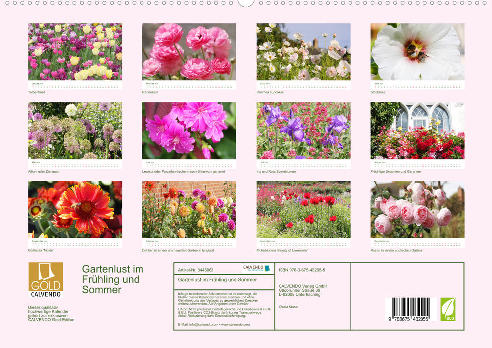 Gardening in spring and summer (CALVENDO Premium Wall Calendar 2024) 