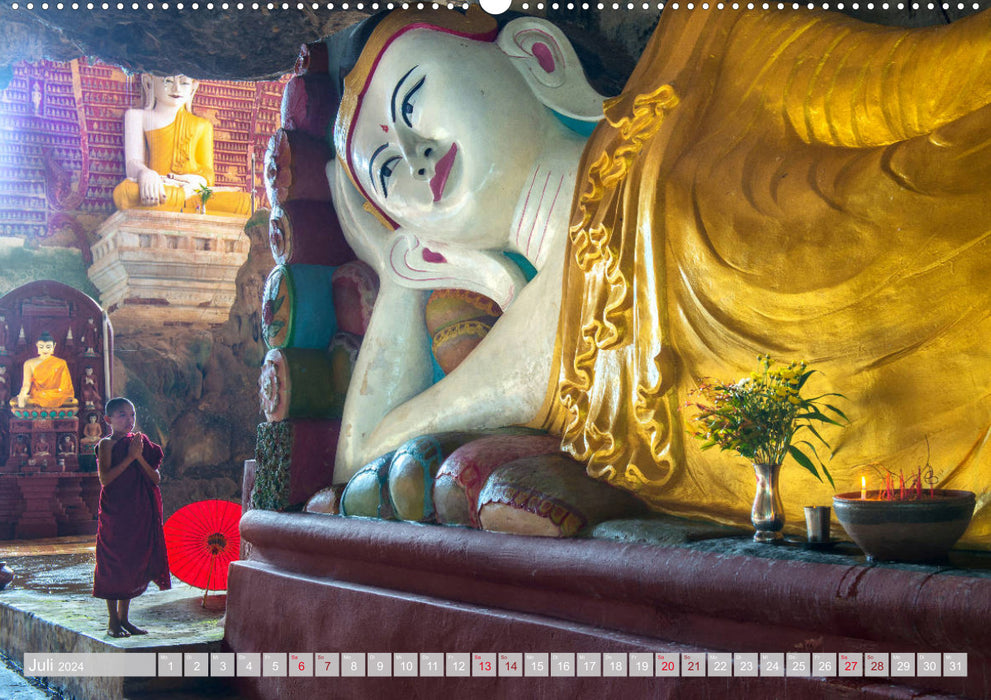 IM REICH DES BUDDHA - DER ROTE SCHIRM (CALVENDO Premium Wandkalender 2024)