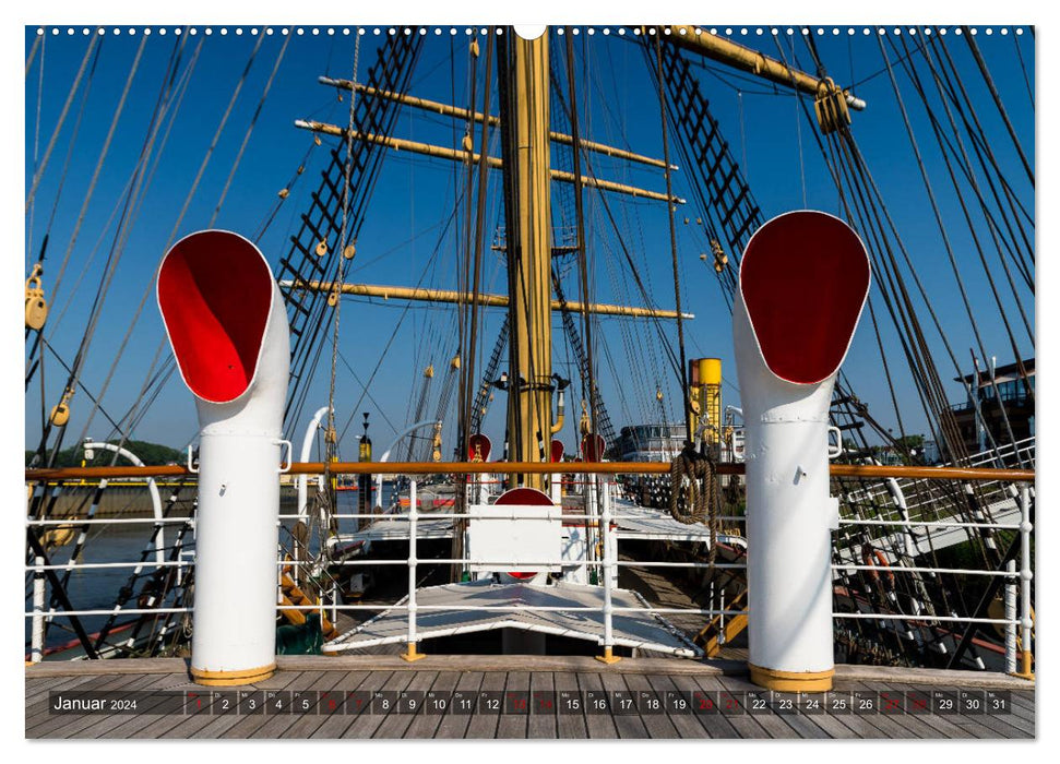Letztes deutsches Vollschiff DAS SCHULSCHIFF DEUTSCHLAND (CALVENDO Wandkalender 2024)