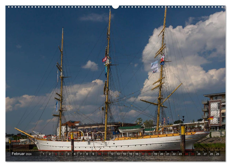 Letztes deutsches Vollschiff DAS SCHULSCHIFF DEUTSCHLAND (CALVENDO Premium Wandkalender 2024)