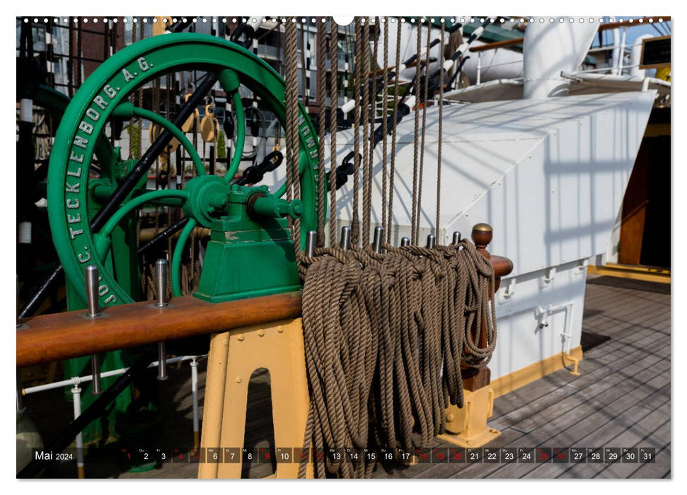 Dernier navire allemand grandeur nature THE SCHULSCHIFF GERMANY (Calvendo Premium Wall Calendar 2024) 