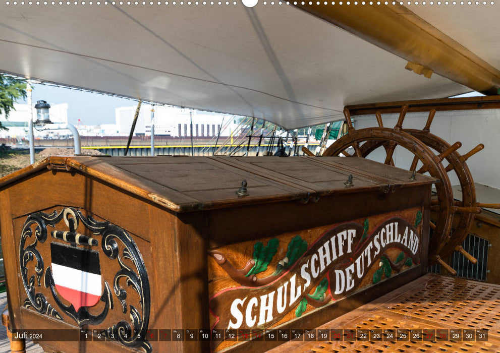 Letztes deutsches Vollschiff DAS SCHULSCHIFF DEUTSCHLAND (CALVENDO Premium Wandkalender 2024)