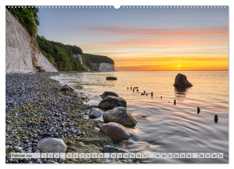Wunderschöne Ostsee Rügen und Usedom (CALVENDO Premium Wandkalender 2024)