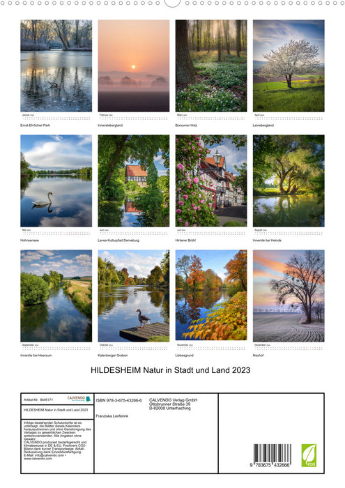 Hildesheim - Natur in Stadt und Land 2023 (CALVENDO Premium Wandkalender 2024)