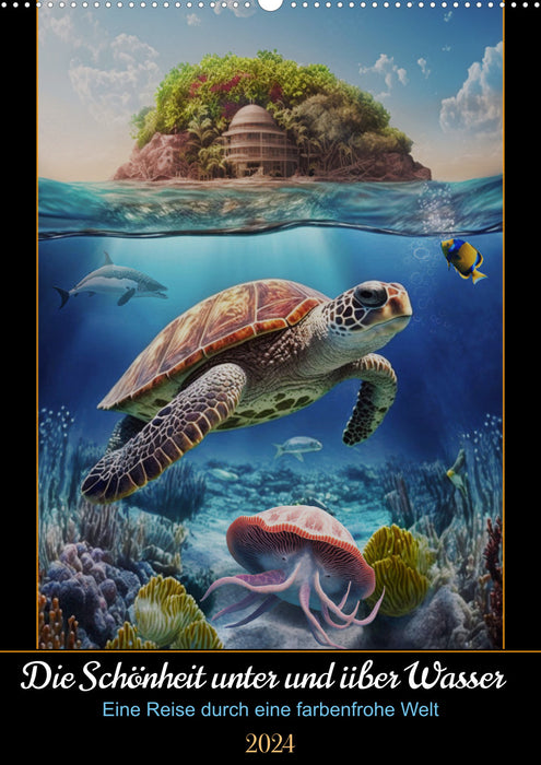The beauty under and above water (CALVENDO wall calendar 2024) 