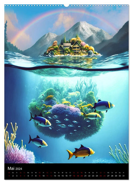 Die Schönheit unter und über Wasser (CALVENDO Premium Wandkalender 2024)
