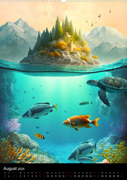 Die Schönheit unter und über Wasser (CALVENDO Premium Wandkalender 2024)