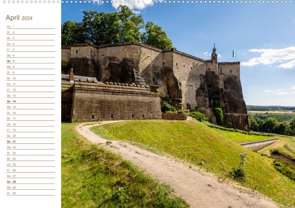 Fortress perspectives - Elbe sandstone (CALVENDO wall calendar 2024) 