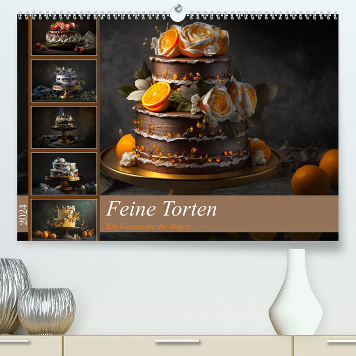 Feine Torten (CALVENDO Premium Wandkalender 2024)
