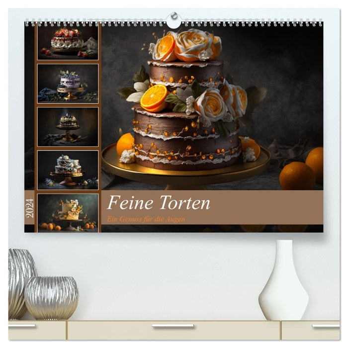 Feine Torten (CALVENDO Premium Wandkalender 2024)