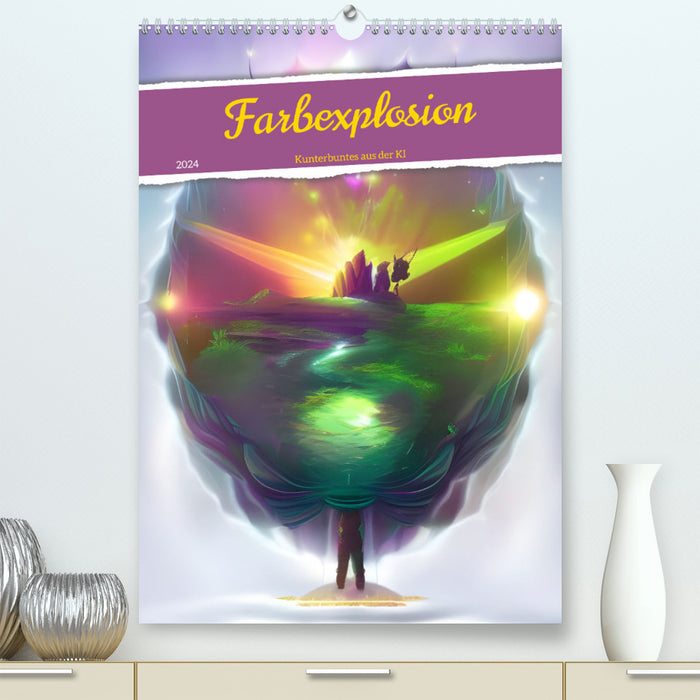 Color explosion - colorful things from AI (CALVENDO Premium Wall Calendar 2024) 