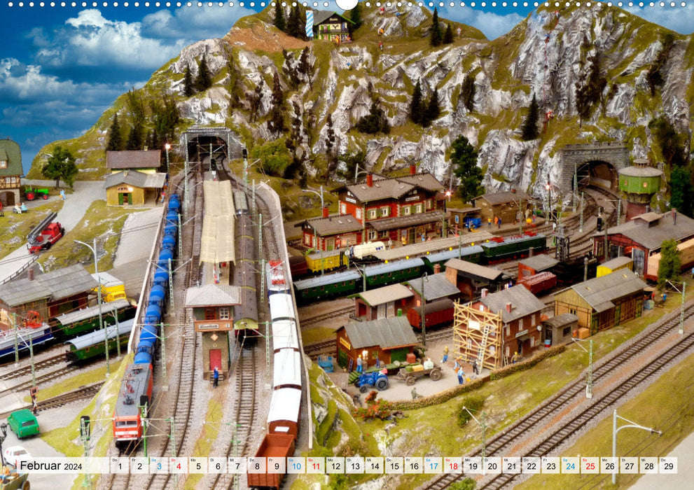 Retro model railway systems (CALVENDO wall calendar 2024) 