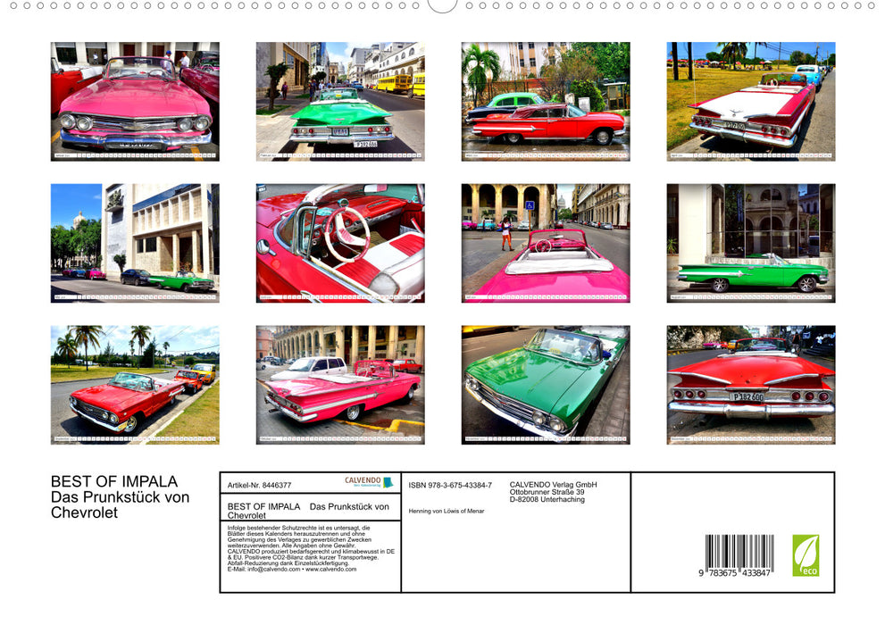 BEST OF IMPALA - The showpiece from Chevrolet (CALVENDO Premium Wall Calendar 2024) 