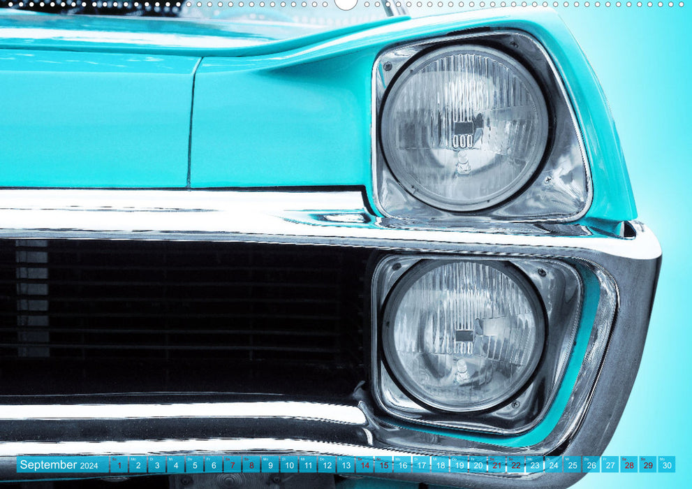 US car classics 1950s to 1970s details (CALVENDO wall calendar 2024) 