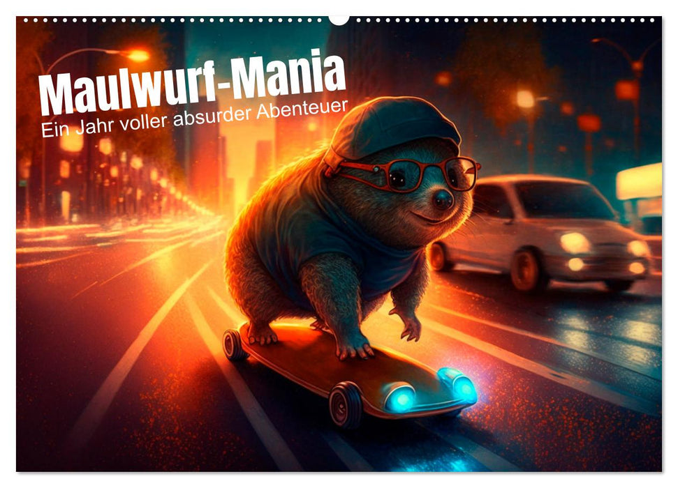 Maulwurf Mania Ein Jahr voller absurder Abenteuer (CALVENDO Wandkalender 2024)