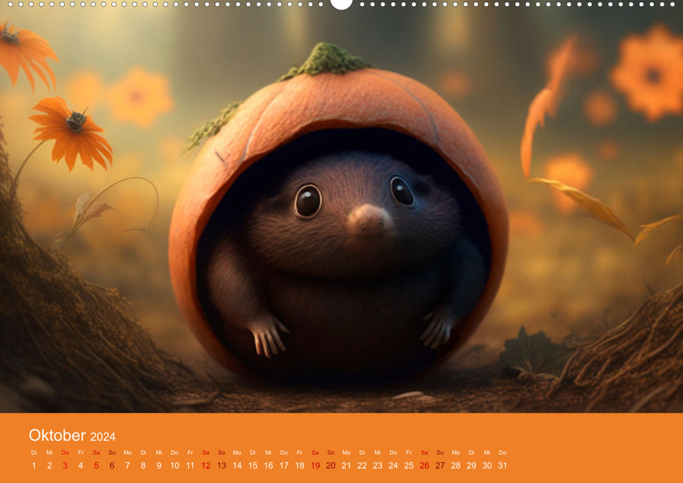 Mole Mania A year full of absurd adventures (CALVENDO wall calendar 2024) 