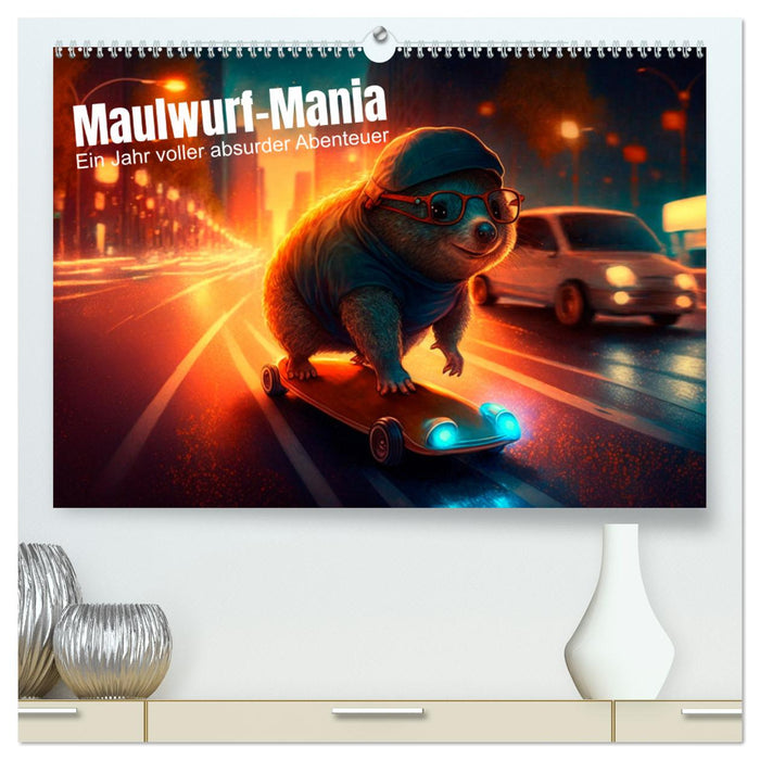 Mole Mania Une année pleine d'aventures absurdes (Calendrier mural CALVENDO Premium 2024) 
