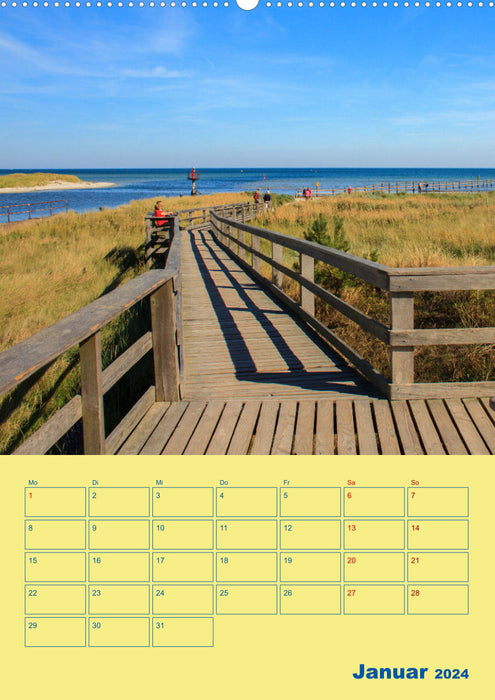 Sehnsuchtsort Fischland-Darß-Zingst (CALVENDO Premium Wandkalender 2024)