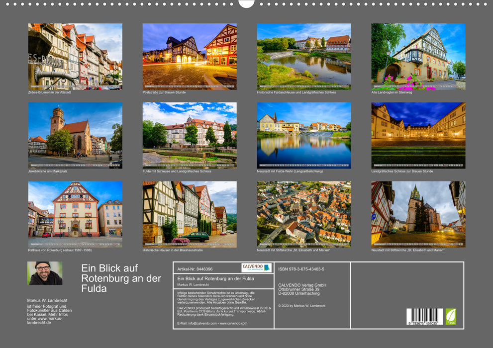 Ein Blick auf Rotenburg an der Fulda (CALVENDO Wandkalender 2024)