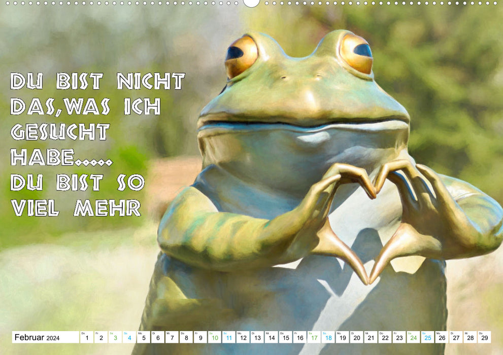 Frog croaks sayings (CALVENDO Premium Wall Calendar 2024) 