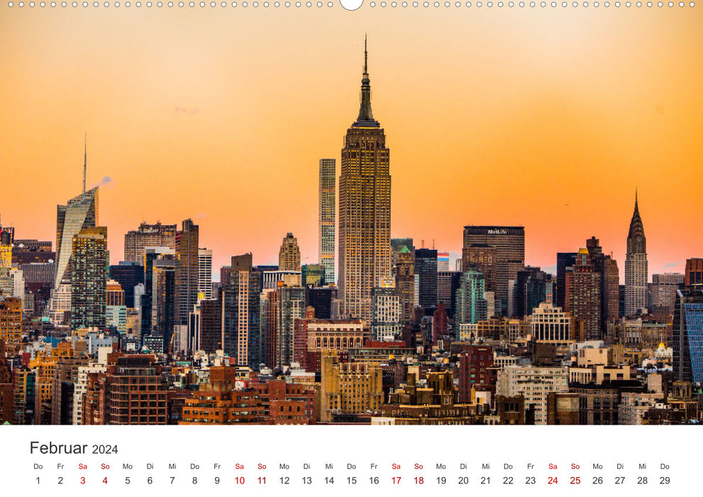 Über den Wolken in New York (CALVENDO Wandkalender 2024)