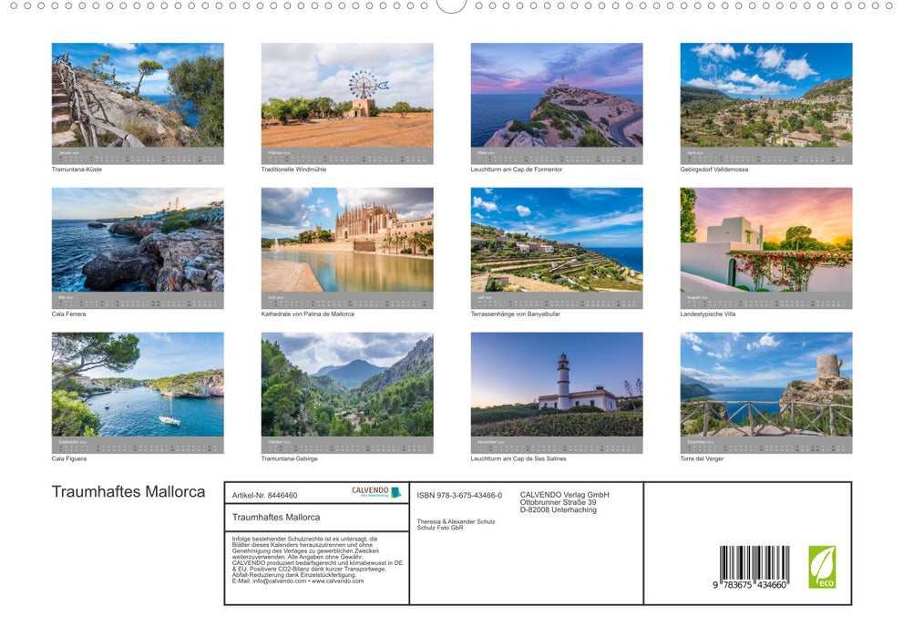 Fantastic Mallorca 2024 (CALVENDO Premium Wall Calendar 2024) 