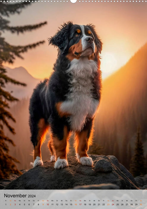 Bernese Mountain Dog - good-natured and loyal (CALVENDO Premium Wall Calendar 2024) 